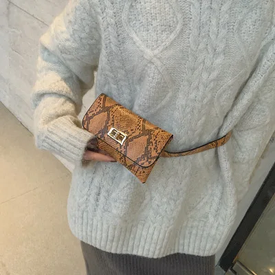 2019 Новая мода в эксцентричном ретростиле со змеиным рисунком из искусственной