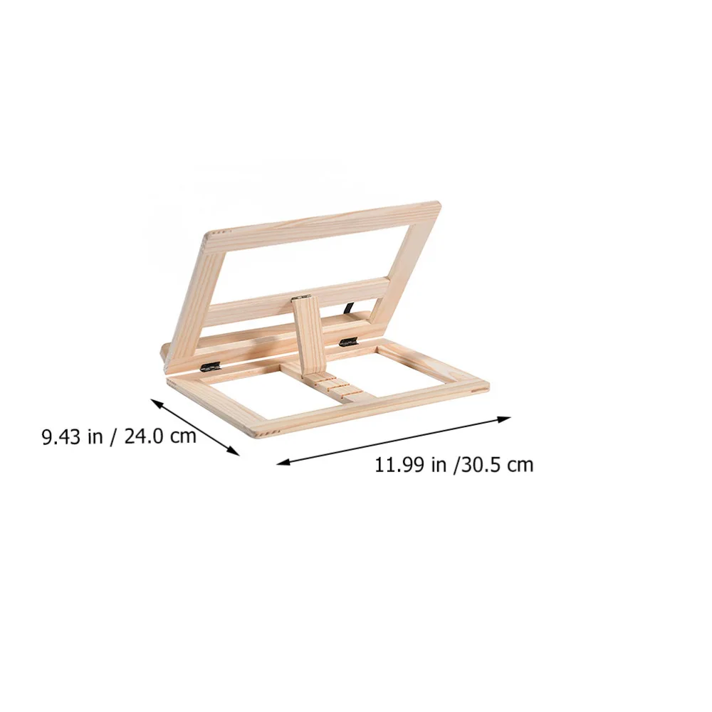 

1pc Calligraphy Copybook Rack Reading Holder Hand Free Book Shelf (Wood Color)