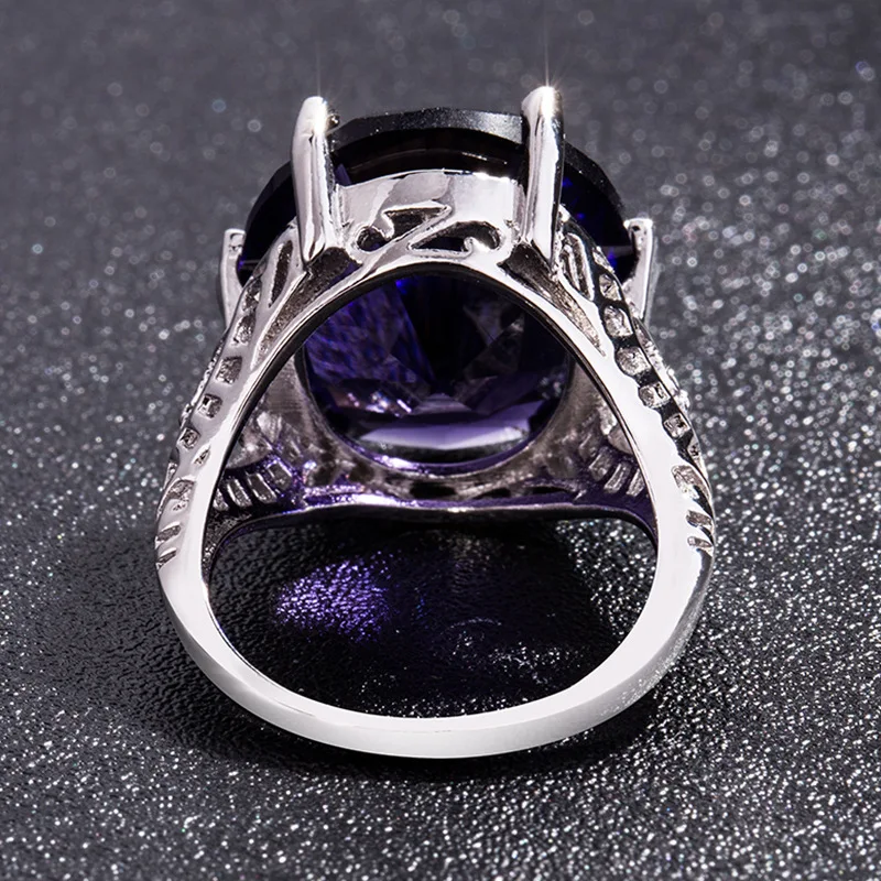 Викторианское античное большое фиолетовое овальное Циркон высокого качества