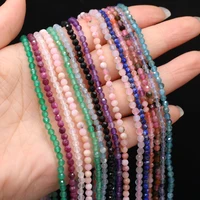 hot selling new natural stone semi precious stones various styles of faceted beads jewelry accessories necklace size 3mm gift