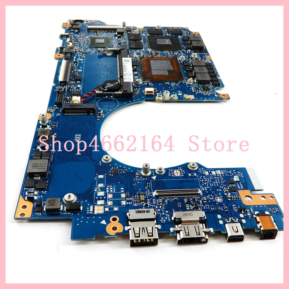 

N501JW With i7-4750HQ CPU Mainboard For ASUS ROG N501JW UX501J G501J UX50JW FX60J laptop motherboard 8GB RAM GTX960M 100% Tested