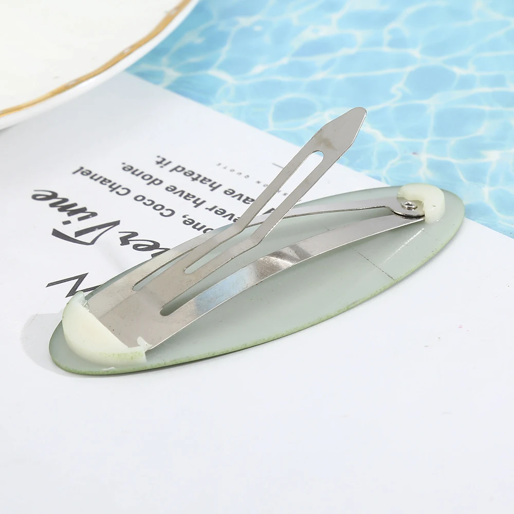 AWAYTR 6 шт./компл. геометрические аксессуары для волос девочек яркие цвета матовая