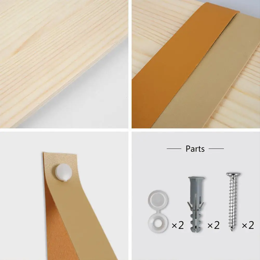 Настенная полка 45 см с ремнем из искусственной кожи декоративные полки для