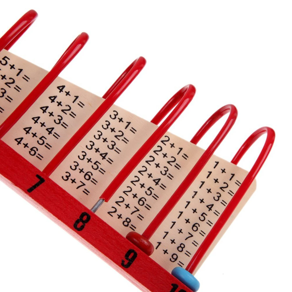 

Kids Wooden 10-row Counting Beads Math Learning Abacus Frame Early Education Toy Intelligence Develop Toys