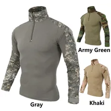 ZOGAA New mens Camouflage Tactical Military Clothing Combat Shirt Assault long sleeve Tight T shirt Army Costume