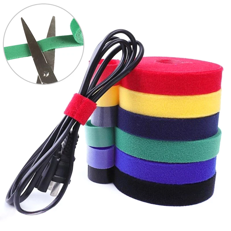 

5M Nylon Cable Ties Organizer Cord Winder Strap Earphone USB Wire Management