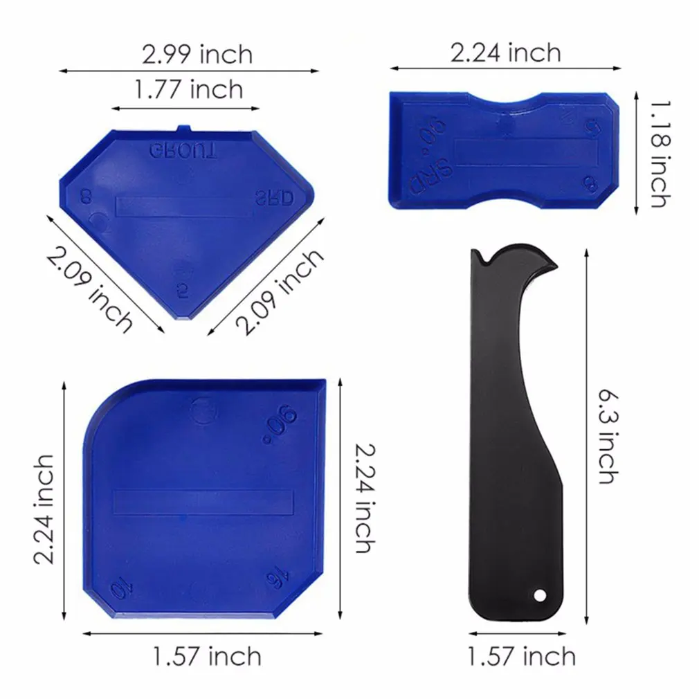 

32PCS/Set 3 In 1 Caulking Tool Kit Tools Silicone Sealant Grout Scraper Caulk Remover Plastic Set Spatula Squeegee Accessories