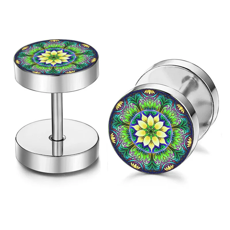 Style 25 POHOUR модные черные Серебряные серьги из нержавеющей стали с черепом для женщин и мужчин штанга гантели панк готические серьги-гвоздики для мужчин - Окраска металла: Style 25