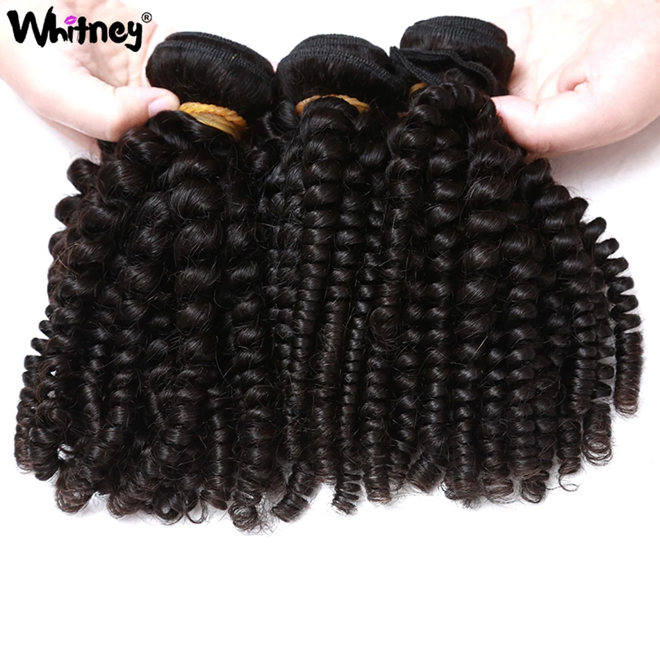 Бразильские человеческие волосы Funmi пучки Надувные вьющиеся двойной уток