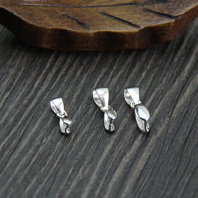 2pcs 925 Sterling Silver Color Pendant Clip Buckle Melon Buckle Making Silver Accessories Jewelry DIY Components Connector