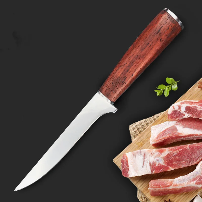 

6-Дюймовый Нож для костей из нержавеющей стали, искусственный нож, цветной деревянный кухонный нож, бытовые ножи, 1 шт.