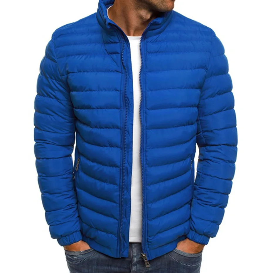 American brand G autumn and winter jacket men's parka coat cotton padded jacket Slim stand-up collar youth winter padded jacket