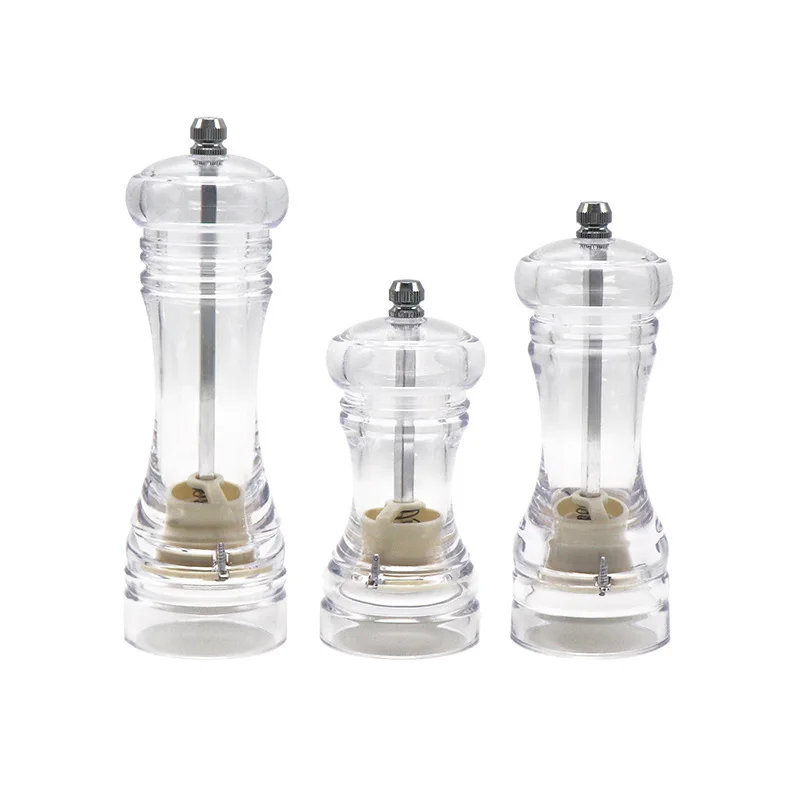 Acrylic Transparent Sea Salt Pepper Manual Grinder Ceramic Core Multi-function Seasoning Bottle Kitchen Tool | Дом и сад