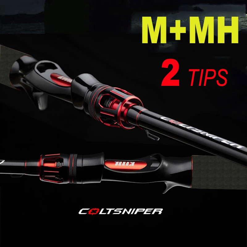 

CEMREO Professional Casting Carbon Fishing Rod Double Tips 2.1m/2.4m M+MH Competitive Fishing Pole COLTSNIPER