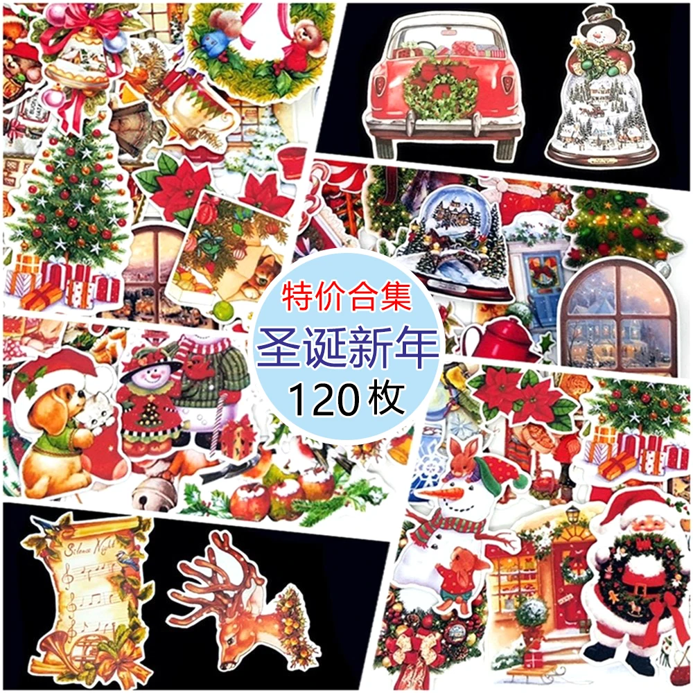 20sets/lot Kawaii Stationery Stickers Christmas and New Year Collection  Series boxed stickers Planner Decorative Mobile