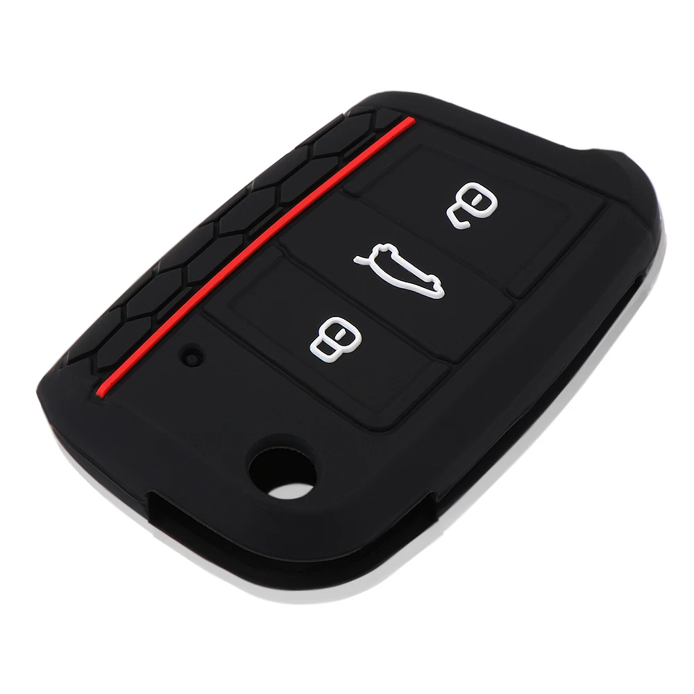 Силиконовый чехол-брелок для VW Polo Golf 7 чехол Skoda Octavia Kodiaq Karoq сиденья aeca Leon 2016 2017 2018