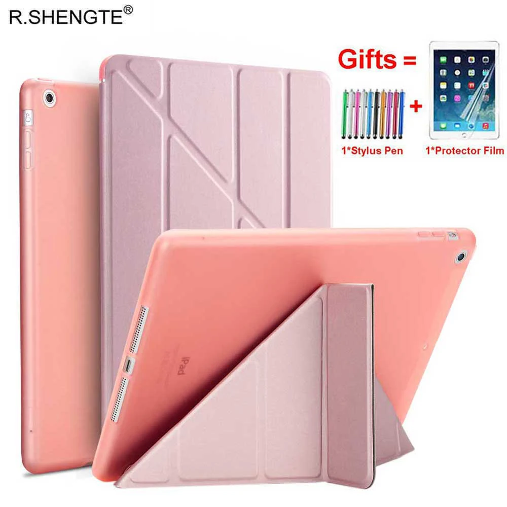 Умный чехол для iPad Air 1 2 9 7 2017 2018 10 2019 мягкий подставка Mini 3 4 5 6 го поколения с ручкой
