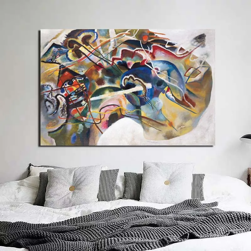 

Wassily Kandinsky Painting With White Border Canvas Painting Print Living Room Home Decor Modern Wall Art Oil Painting Poster