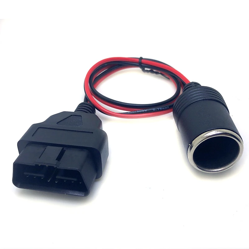 

New OBD2 equipment 1 to 2 take the line cigarette lighter DC head power cord free shipping