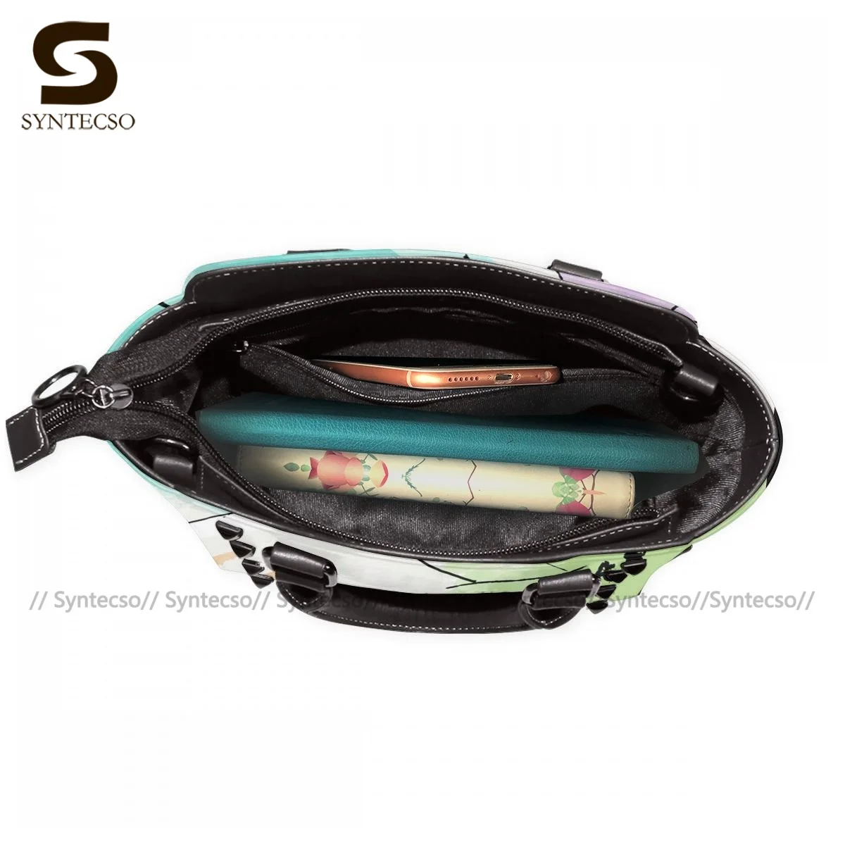 

Flowers Shoulder Bag Office Female Handbag Gift Retro Leather Bags