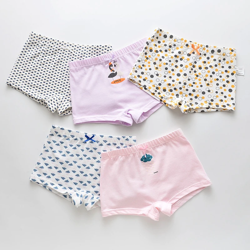 5 шт./лот нижнее белье для девочек с героями мультфильмов хлопковое детское
