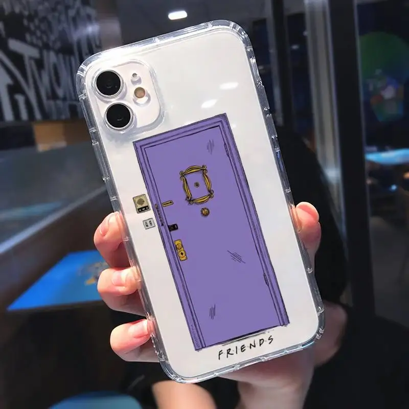 

Friends TV Show Door Phone Case Transparent soft For iphone 5 5s 5c se 6 6s 7 8 11 12 plus mini x xs xr pro max