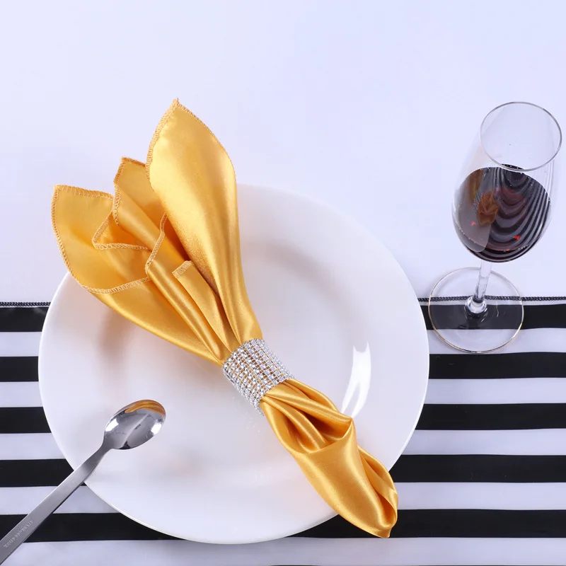 

Square Tablecloth Napkin Wedding Birthday Decoration 12 Pieces/Batch Polyester 50 Cm Colorful Napkin Cloth Embroidery