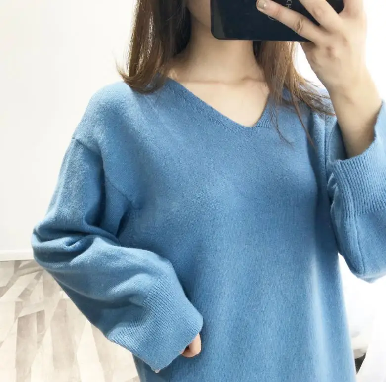 Женский кашемировый свитер с длинным рукавом женские пуловеры оверсайз