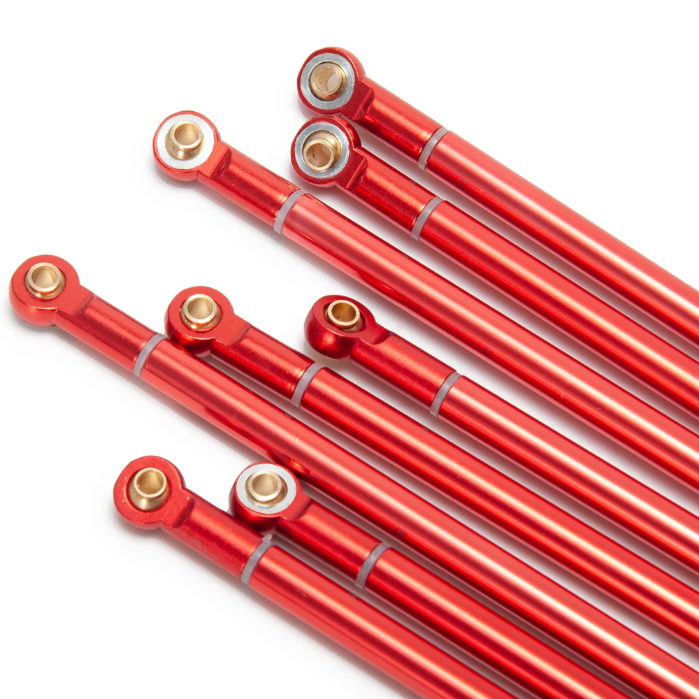 

8pcs/lot Linkage Set Aluminum Alloy Link Rod 313mm Wheelbase for Axial SCX10 1/10 RC Crawler Car Upgrade Parts