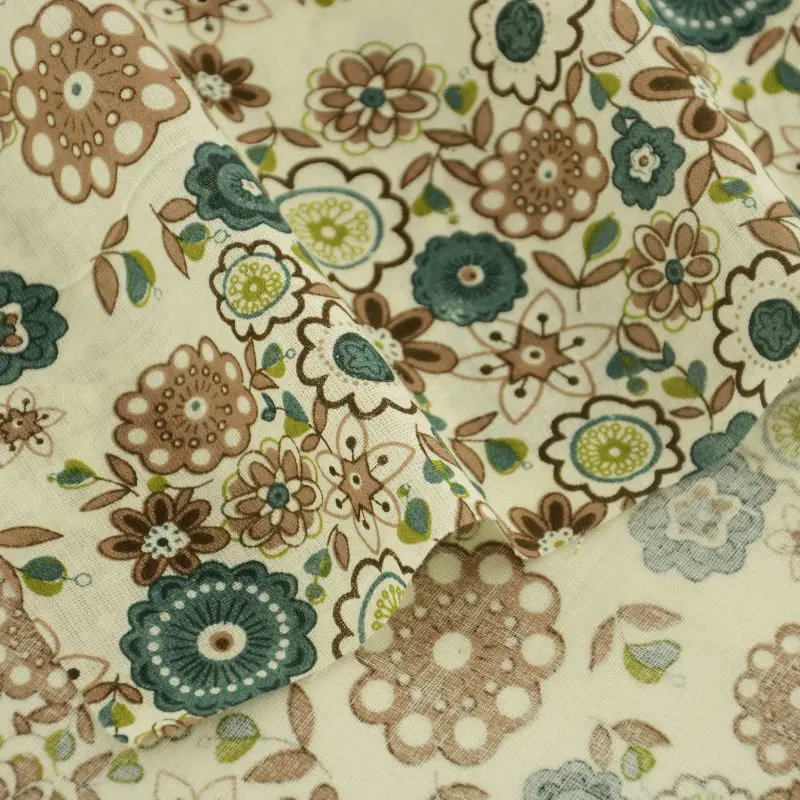 100% хлопок искусственный цветочный дизайн Одежда для куклы ткань скрапбукинга