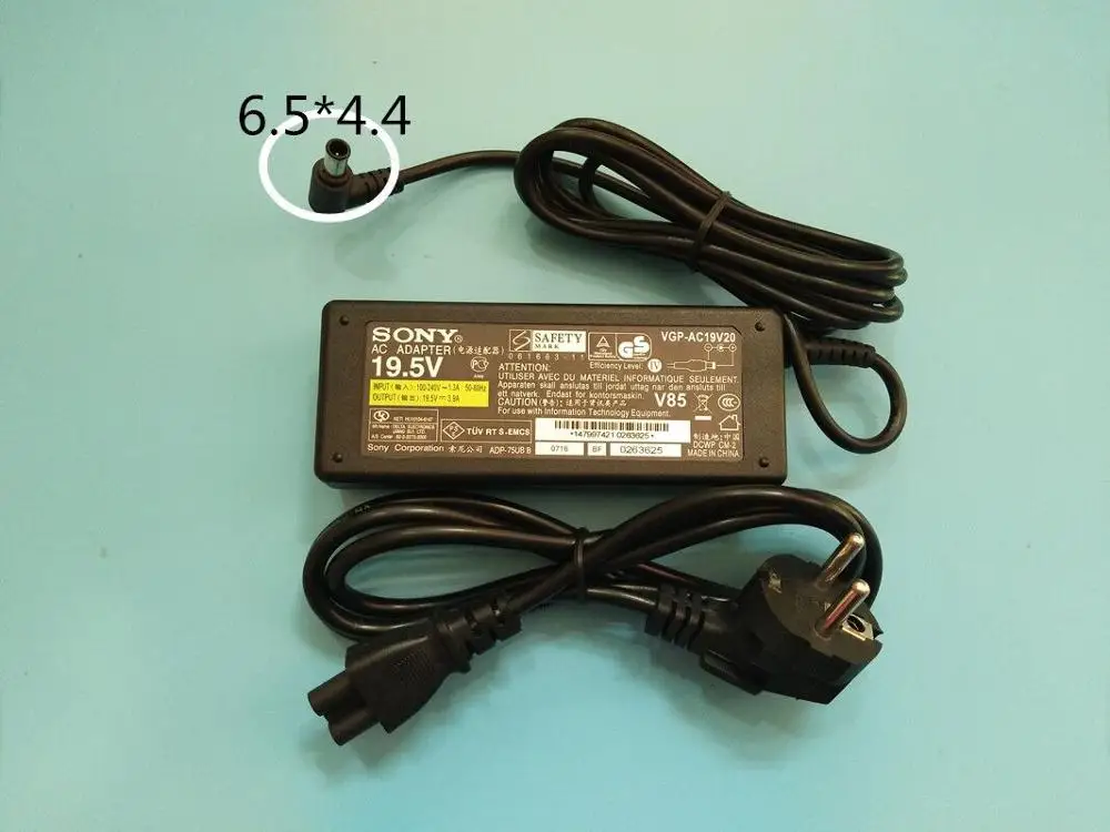 19 5 V 3.9A адаптер переменного тока Зарядное устройство Питание для sony Vaio PCG 71211M VGP