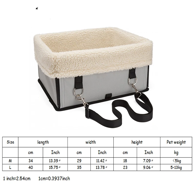 Miglior 2021 New Dog Car Carrier Seat Bag Inverno Caldo Portatile Pieghevole Amaca Sedile Posteriore Protector Mat Per Cani Di Piccola Taglia Media Viaggiare