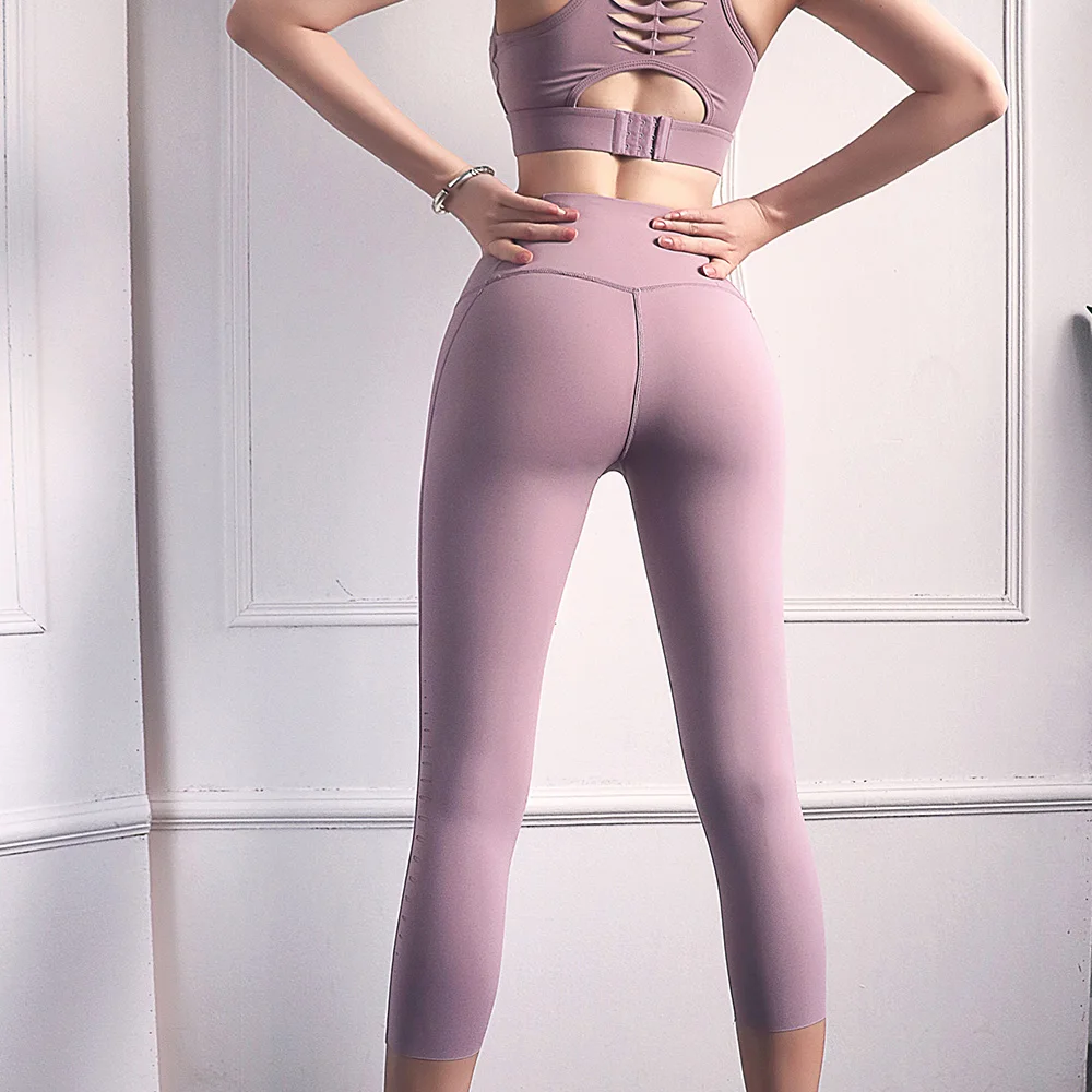Штаны Для Йоги открытый высокая Талия тренажерный зал фитнес пуш-ап для бега
