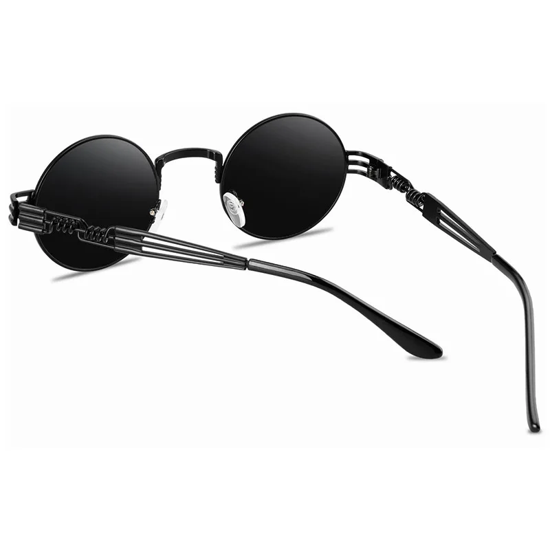 

Fashion High Quality Women Sunglasses Steampunk Metal Round Frame Spring Legs Men GlassesLadies Retro Eyeglasses