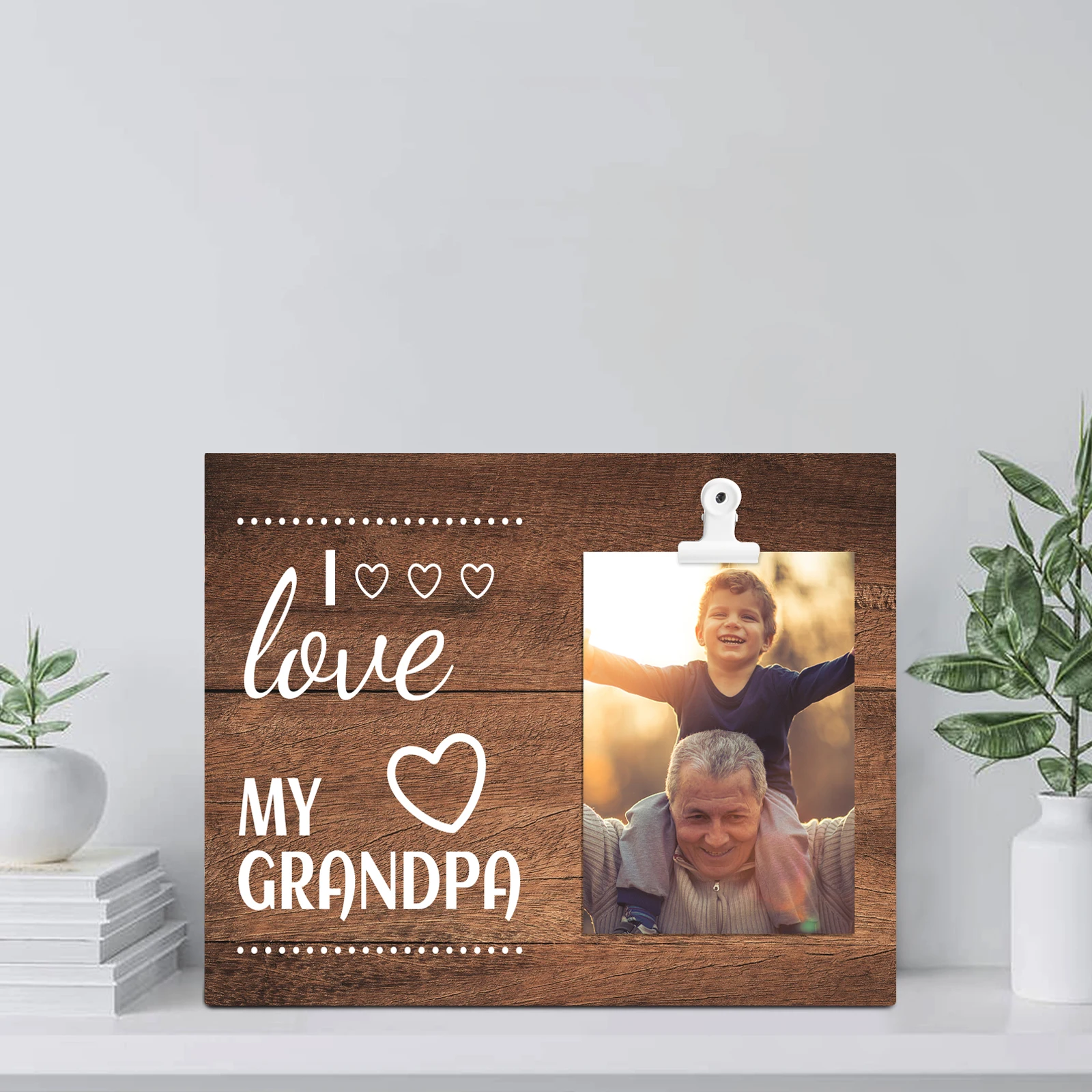 

Wooden Rectangle Picture Frame Decoration Photo DIY Wood Crafts Gifts Decoration Wall Photo Frame Poster