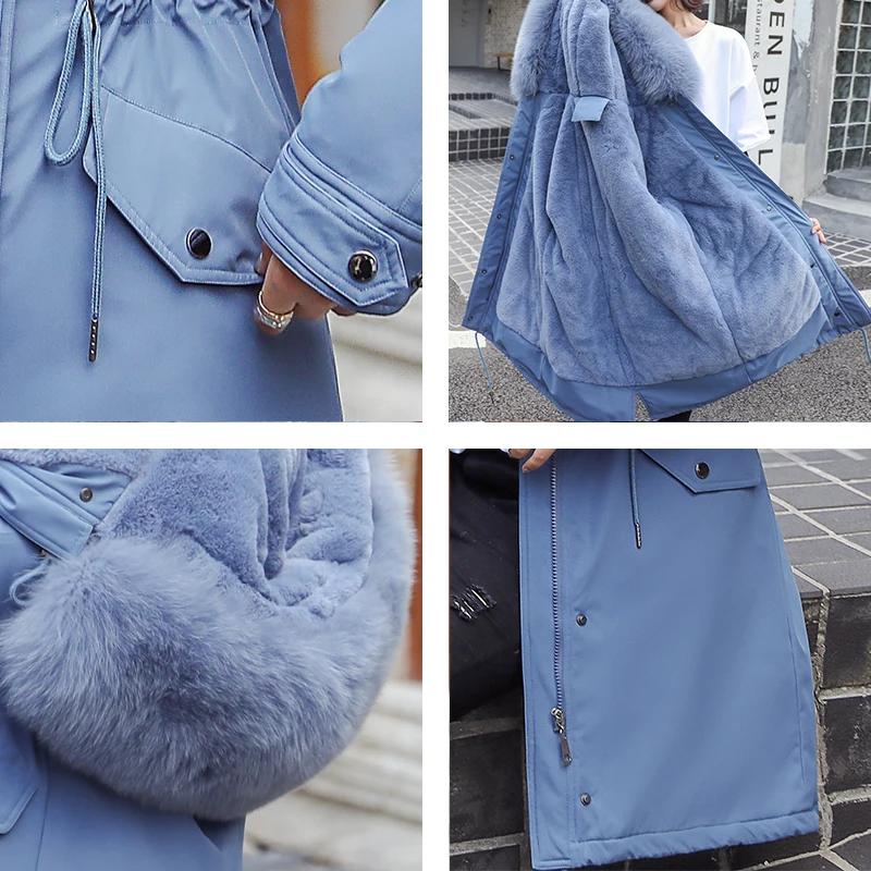 Женская зимняя куртка с капюшоном теплая флисовая утепленная высокого качества