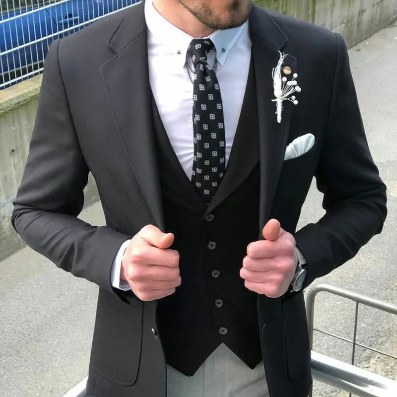 Новейший дизайн пальто брюки костюмы для мужчин Блейзер 3 шт. формальный Лучший