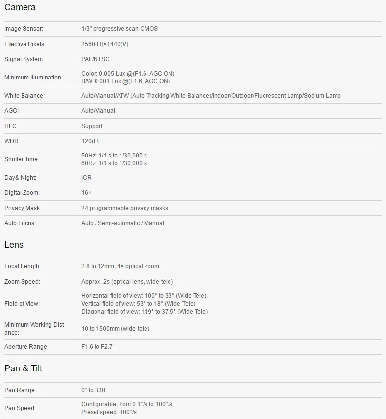 DS-2DE2A404IW-DE3 IP PTZ камера H.2654MP 4X зум 2,8-12 мм объектив сети видеонаблюдения POE, купольная CCTV камера Аудио