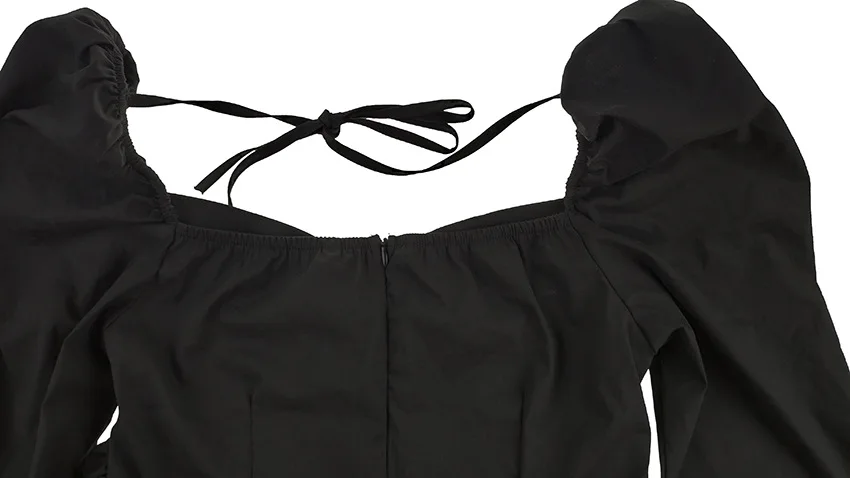 

BacklakeGirls 2020 Black Sexy V Neck Long Sleeve Cocktail Dress Strap Bandage Pleated Mini Evening Party Dress