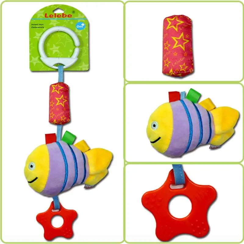 Baby Rattle Toys Stroller Lathe Car Seat Cot Hanging Animal Plush Toy Toddler Play Travel Newborn Infant Early Educational Games | Игрушки и