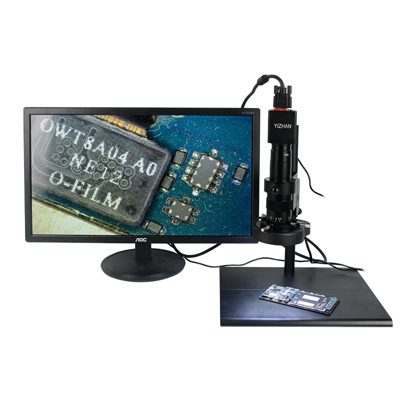 Цифровой микроскоп Full HD 38MP HDMI VGA для электроники стерео USB пайки 180X объектив