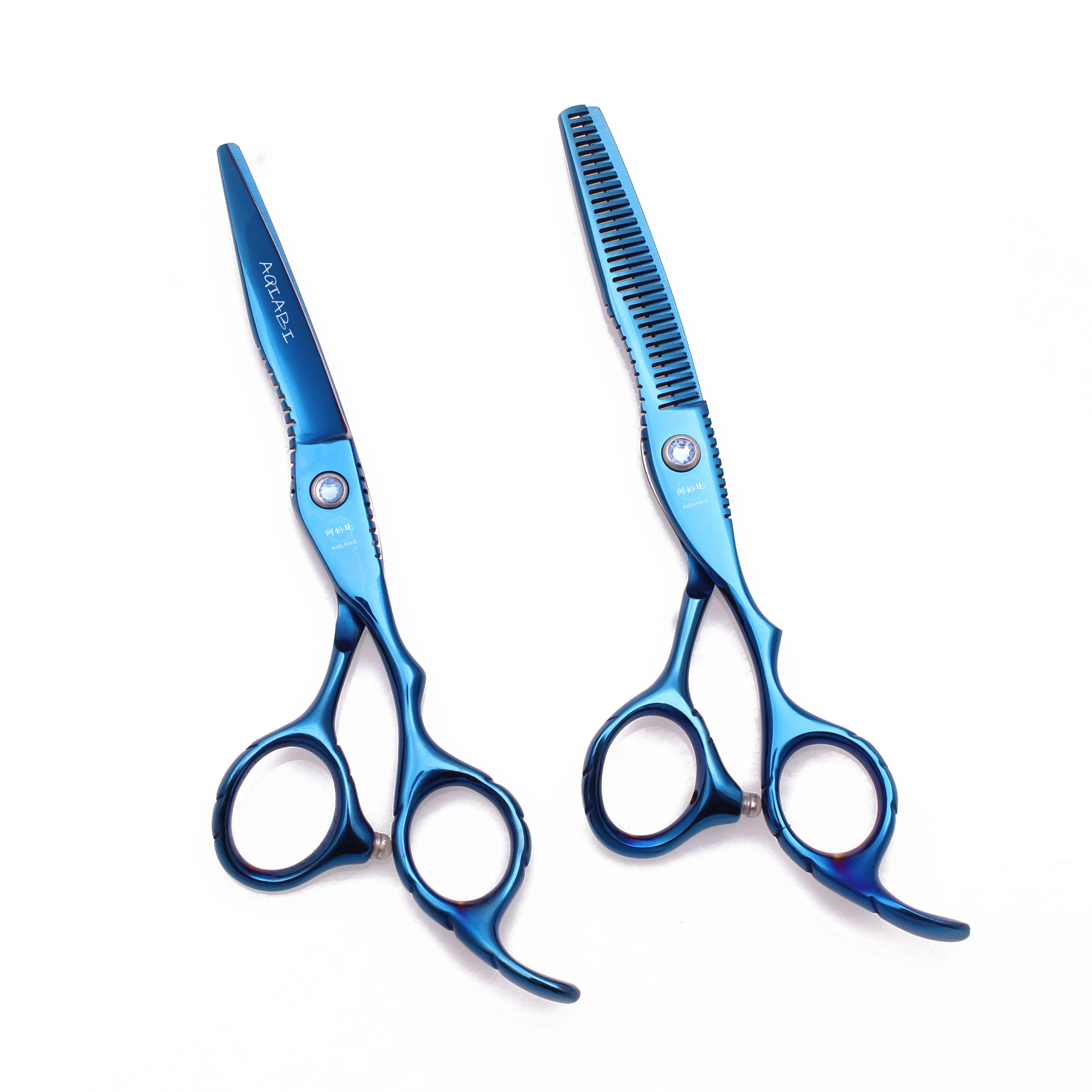 6.0" Набор профессиональных ножниц для парикмахерских процедур AQIABI Salon Hairdressing Scissors Hair Professional Thinning Shears Set Cutting Barber 440C A1011 на