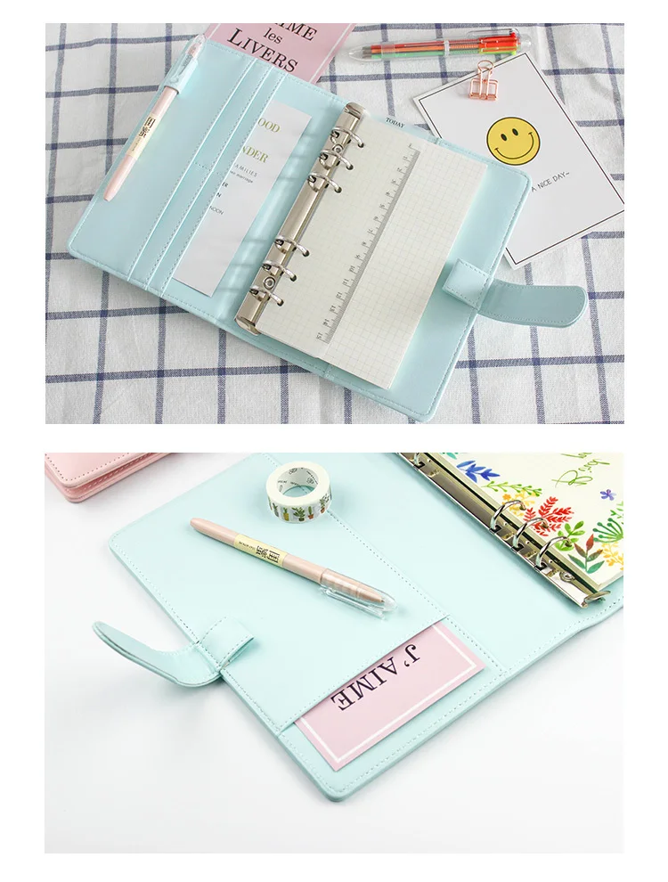 JIANWU Macarons PU binder A5 A6 Записная книжка Дневник Расписание Книга Планировщик дневник несъемный Переплетчик милые школьные принадлежности