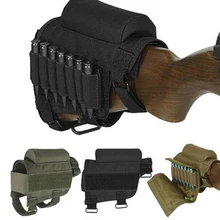 Fundas tácticas para Rifle, estuche para reposar mejillas, cartuchos ajustables, portador de caza, bolsa de nailon, munición