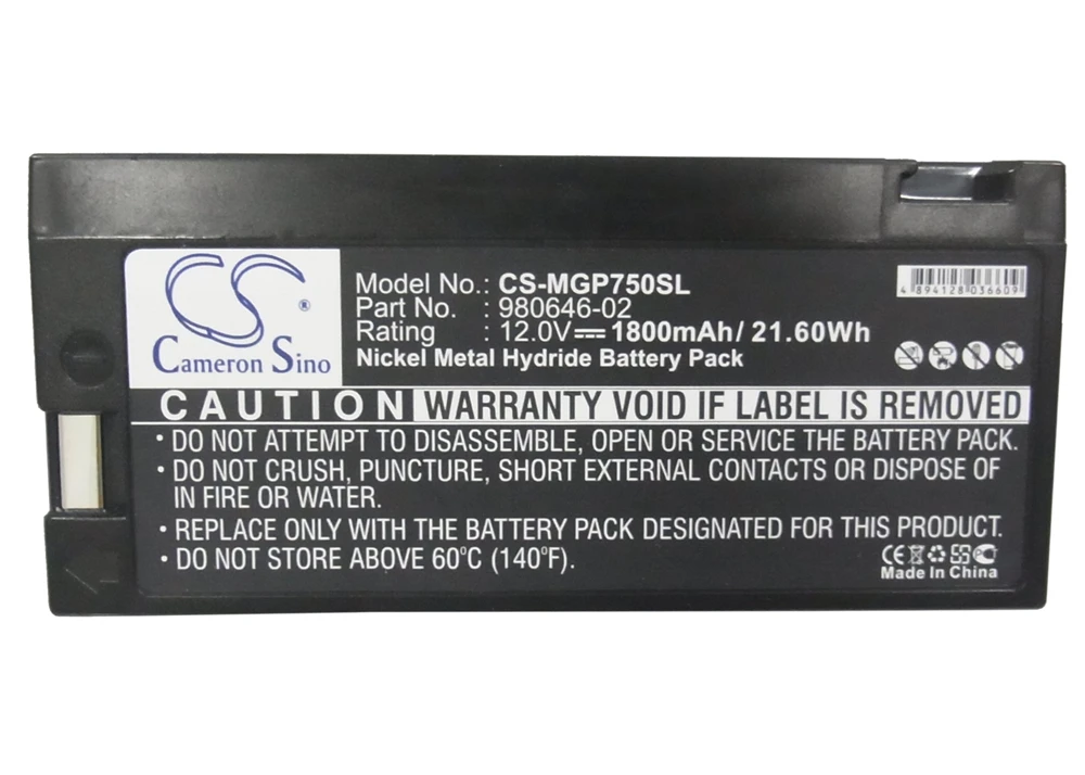 

Cameron Sino 1800mAh Battery for Magellan GPS 750M, GPS 750M Plus; Trimble 4700, Geo Explorer 2, Pro XL, XR, XRS, 980646-02