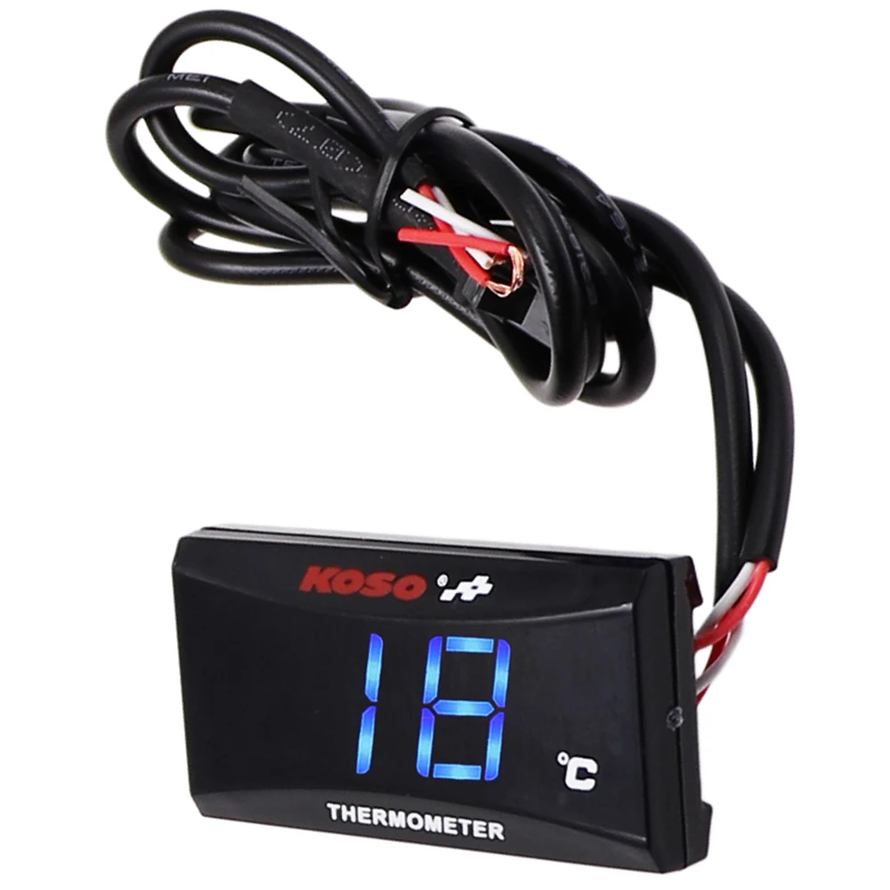 Super Slim Series Koso Digital Thermometer Voltmeter Kit Digital Display Instrument Meter Car Water Temperature Gauge Sensor