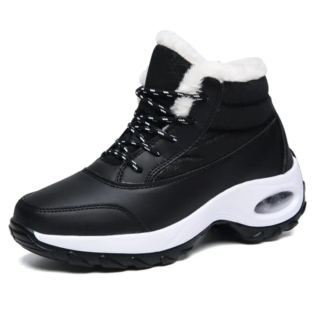 

Women Winter Waterproof Sneakers Thick Wool Warm Cushioning Sports Shoes Female Comfortable Outdoor Hiking Platform Snow Booots