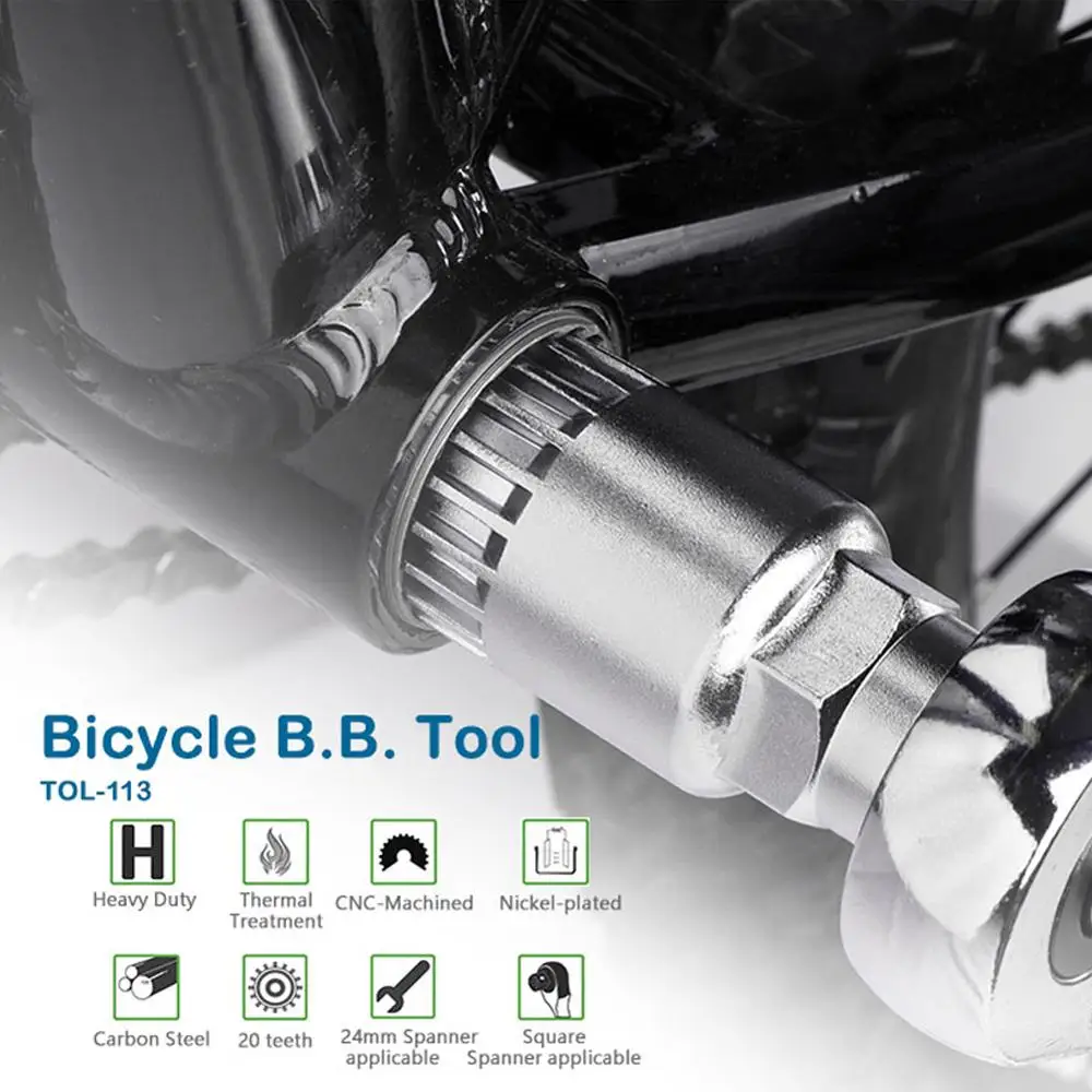 

Bicycle Bottom Bracket Remover BB Puller 20 Teeth Wrench Box Sockets Cycling Bike Spanner Repair Service Tool