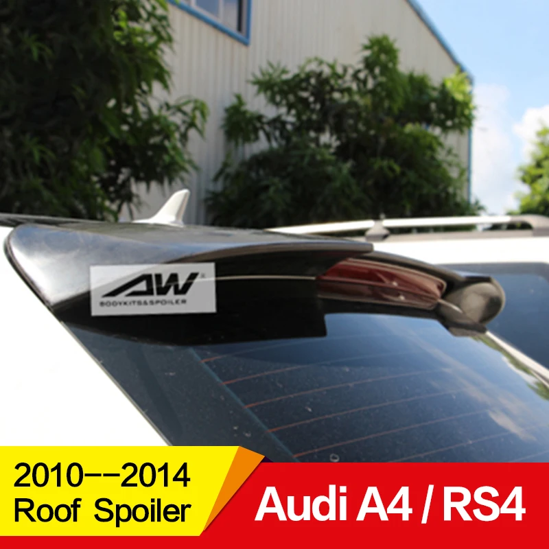 Использовать для Audi A4 RS4 спойлер на крыше хэтчбек автомобиль 2010 11 12 13 14 лет путешествия версия PU пластик задний крыла крыши спортивные аксессуары