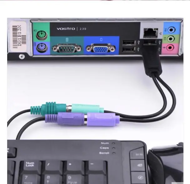 Usb к PS2 адаптер Y сплиттер кабель мышь клавиатура сканирующий пистолет ручка
